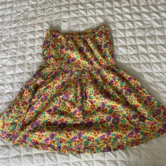 Nasty Gal skater ditsy floral strapless linen cotton mini dress - Picture 10 of 12